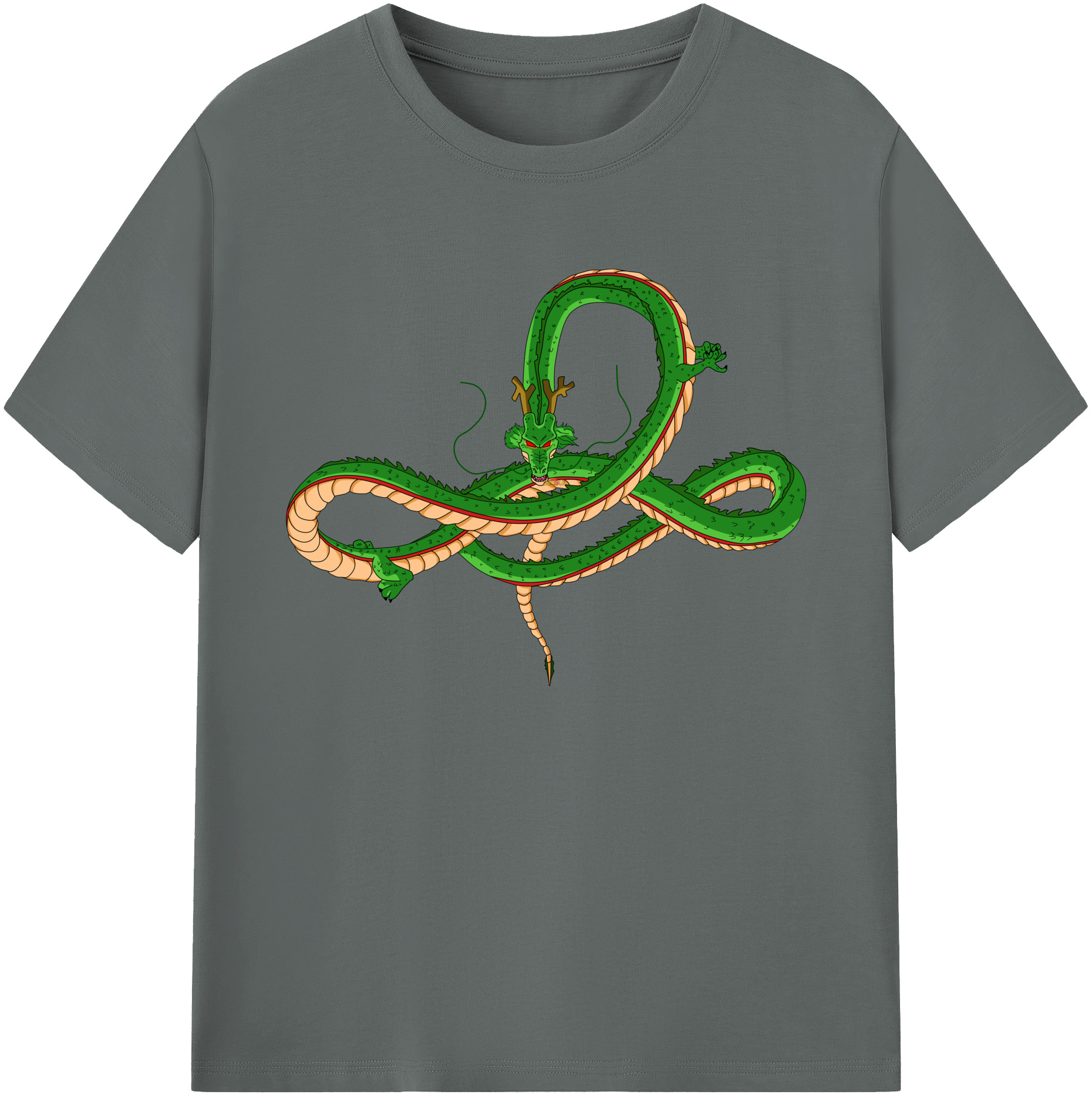 （画像用） ドラゴンボール 神龍 シェンロン DRAGON BALL Shenron 綿100％ メンズ半袖Tシャツ｜肌触りやわらか＆通気性
